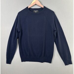 Banana Republic Italian Merino Wool by Baruffa Sweater Men's Size L in Navy Blue